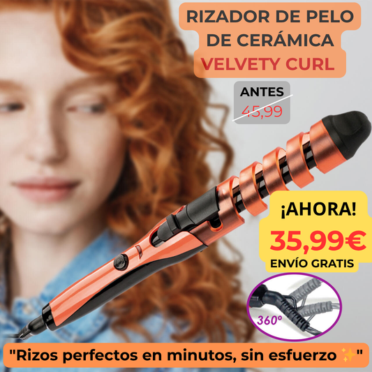 Rizador De Pelo De Cerámica Espiral - Velvety Curl