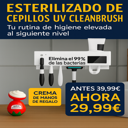 Esterilizador de Cepillos UV CLEANBRUSH+Crema de mano Gratis🎁
